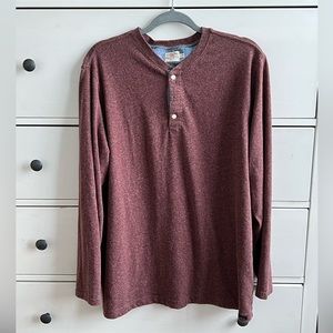 Faherty maroon henly shirt - Men's XL